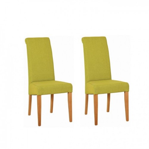 Devonshire New Oak Furniture Lime Fabric Chair (Pair)