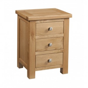 Devonshire Dorset Oak Furniture 3 Drawer Bedside