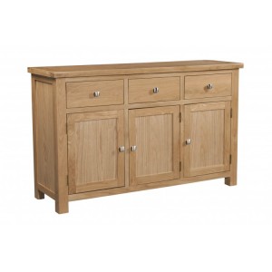 Devonshire Dorset Oak Furniture 3 Door 3 Drawer Sideboard