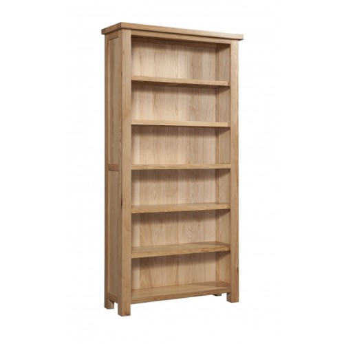 Devonshire Dorset Oak Furniture Tall 6ft Bookcase