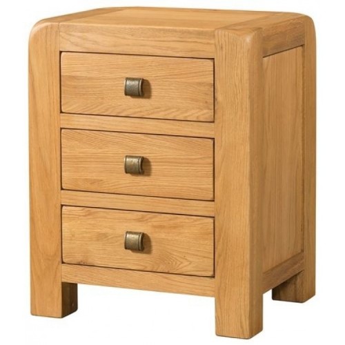 Devonshire Avon Oak Furniture 3 Drawer Bedside