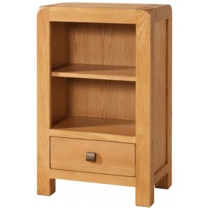 Devonshire Avon Oak Furniture Low Bookcase With 1 Drawer