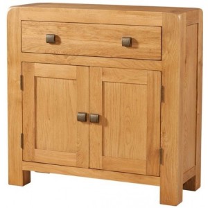 Avon Furniture Waxed Oak Compact 1 Drawer and 2 Door Sideboard