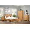 Devonshire Avon Oak Furniture Triple Wardrobe With 3 Drawers & Mirror