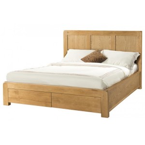 Devonshire Avon Oak Furniture 4ft6 Bed With 2 Storage Drawers
