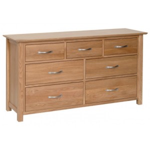 Devonshire New Oak Furniture 3 Over 4 Chest of Drawers
