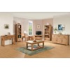 Somerset Rustic Oak Furniture 2 Door Display Cabinet