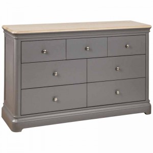 Pebble Slate Grey Painted Furniture 3 Over 4 Drawer Chest