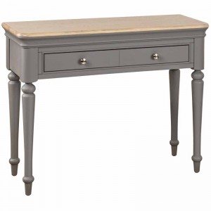 Pebble Slate Grey Painted Furniture 2 Drawer Dressing Table