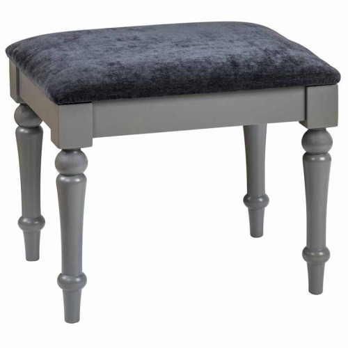 Pebble Slate Grey Painted Furniture Dressing Table Stool