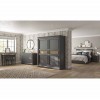 Pebble Slate Grey Painted Furniture Double Wardrobe with Drawer