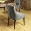 Mayan Walnut 4 Seater Dining Table & 4 Upholstered Chairs Set