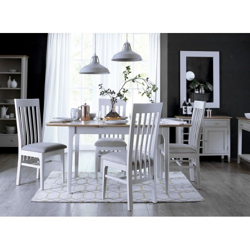 Manor House Stone Grey 1.2m Extending Table & Chairs Set