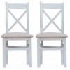 Tenby Grey Painted 1.2m Ext Table & X-back Fabric Chairs Set 