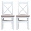 Tenby White 1.2m Extending Table & Fabric X-back Chairs