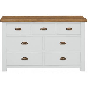Fairford White Painted Furniture 4 + 3 Wide Drawer Chest