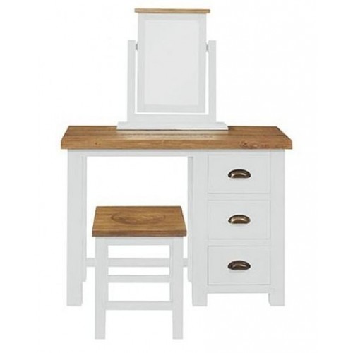 Fairford White Painted Furniture 3 Drawer Dressing Table