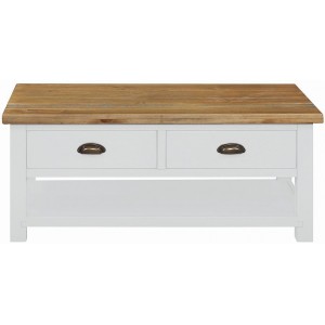 Fairford White Painted Furniture 2 Drawer Coffee Table