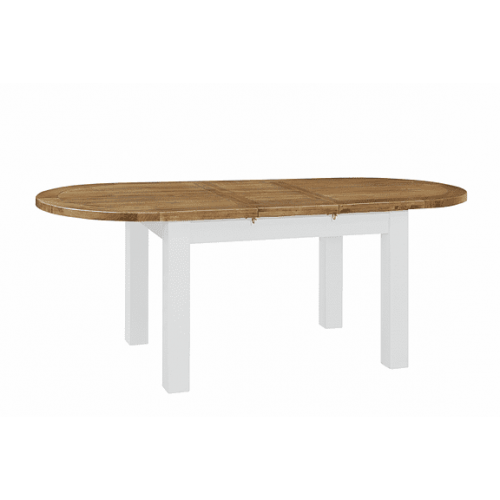 Fairford White Painted Furniture Oval Extending Table