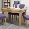 Bordeaux Solid Oak Furniture Small Extending Dining Table & 4 Chairs