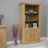 Bordeaux Solid Oak Furniture 2 Door Bookcase