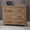 Homestyle Opus Solid Oak Furniture 2 Over 2 Chest Of Drawers  