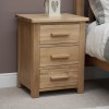 Homestyle Opus Solid Oak Furniture 3 Drawer Bedside Cabinet  