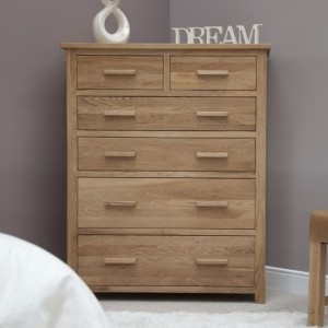 Homestyle Opus Solid Oak Furniture Jumbo Chest Of Drawers  