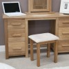 Homestyle Opus Solid Oak Furniture Twin Dressing Table And Stool Set 