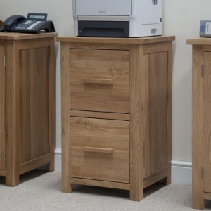 Homestyle Opus Solid Oak Furniture 2 Drawer Filing Cabinet  