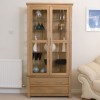Homestyle Opus Solid Oak Furniture Glass Display Cabinet  
