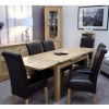 Homestyle Opus Solid Oak Furniture 220cm Extending Dining Room Table