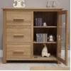 Homestyle Opus Solid Oak Furniture Small Glazed Chest  