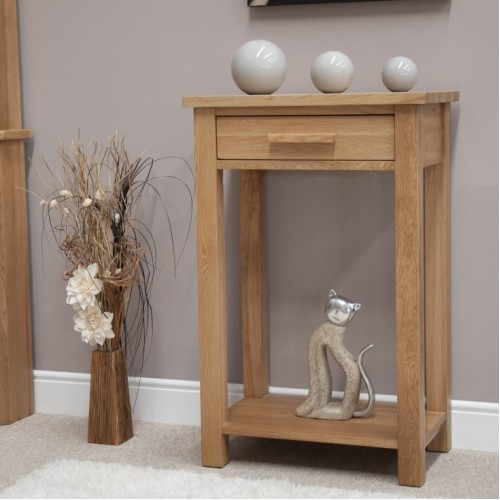 Homestyle Opus Solid Oak Furniture Small Hall Console Table