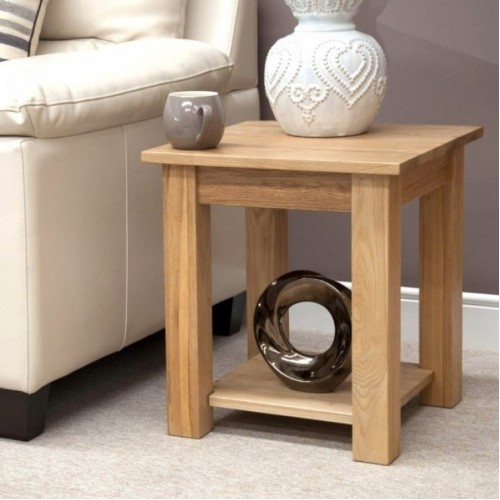 Homestyle Opus Solid Oak Furniture Lamp Table