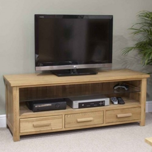 Homestyle Opus Solid Oak Furniture Plasma TV Unit Cabinet 