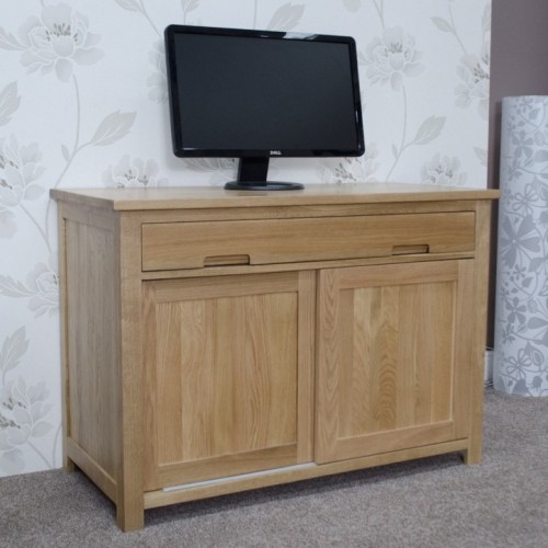 Homestyle Opus Solid Oak Furniture Hideaway Computer Desk 