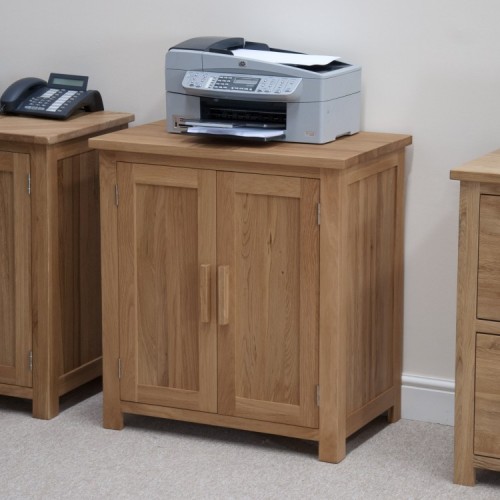 Homestyle Opus Solid Oak Furniture Printer Storage Cabinet  