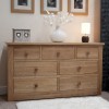 Homestyle Torino Solid Oak Furniture 7 Drawer Chest