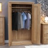 Homestyle Torino Solid Oak Furniture Double Wardrobe