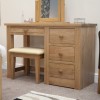 Homestyle Torino Solid Oak Furniture Dressing Table And Stool 