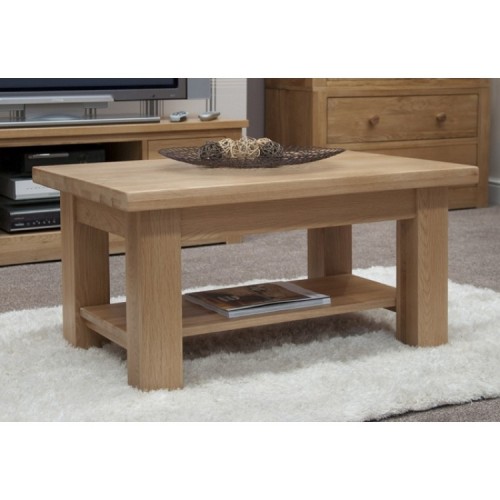 Homestyle Torino Solid Oak Furniture 3x2 Coffee Table