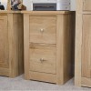 Homestyle Torino Solid Oak Furniture 2 Drawer Filing Cabinet  