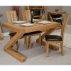 Homestyle Z Solid Oak Furniture 4ft x 3ft Dining Table and Chairs Set