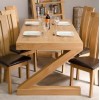 Homestyle Z Solid Oak Furniture 6ft x 3ft Dining Table and Chairs Set