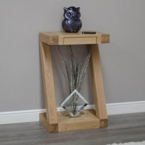 Homestyle Z Solid Oak Furniture Small Console Table 