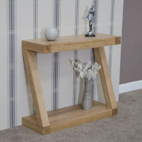 Homestyle Z Solid Oak Furniture Console Table
