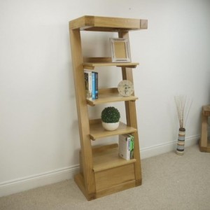Homestyle Z Solid Oak Furniture Narrow Bookcase