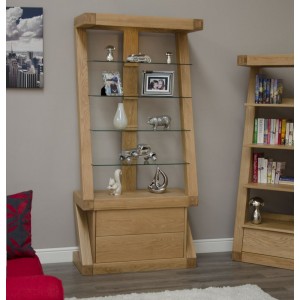 Homestyle Z Solid Oak Furniture Display Cabinet