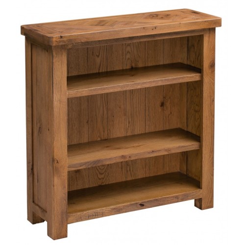 Homestyle Aztec Oak Furniture Rustic Small 3 Shelf Bookcase  